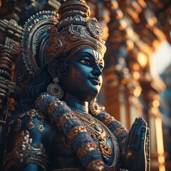 Obraz premium Sacred Depiction of Lord Venkateswara in Traditional Attire