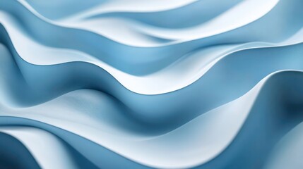 Fototapeta premium Abstract Ripple Blue Layers Background, Elegant 3D Render with Smooth Waves, Abstract Motion Design, Surreal Fluid Dynamics, Serene Mood, Versatile Visual Element for Creative Projects