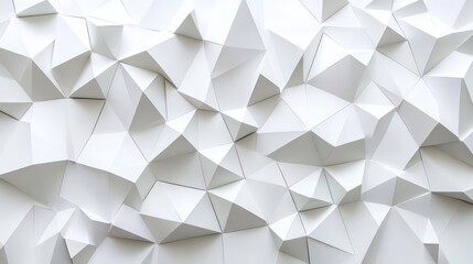 Obraz premium Abstract white geometric pattern background with triangles and polygons.
