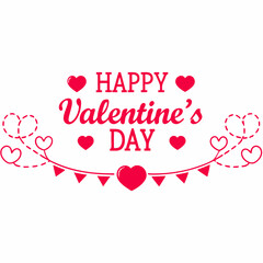 Happy Valentine Day Typography Design
