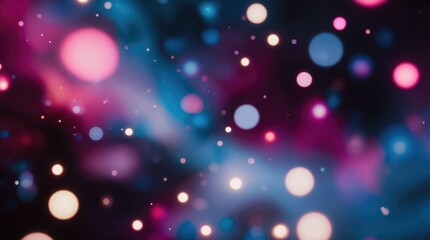 Dark Blue Lilac and Bright Pink Bokeh Background

