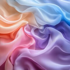 Obraz premium Soft Abstract Fluid Shapes in Pastel Green and Blue Hues