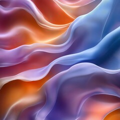 Obraz premium Soft Abstract Fluid Shapes in Pastel Green and Blue Hues