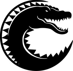 Naklejka premium Alligator | Minimalist and Simple Silhouette - Vector illustration