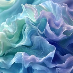 Obraz premium Soft pastel abstract waves of flowing fabric in motion