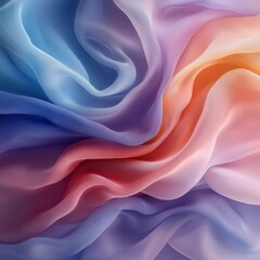 Obraz premium Soft Abstract Fluid Shapes in Pastel Green and Blue Hues