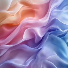 Obraz premium Soft Abstract Fluid Shapes in Pastel Green and Blue Hues