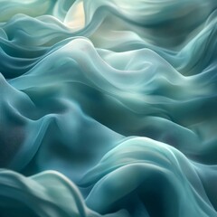 Fototapeta premium Soft pastel abstract waves of flowing fabric in motion