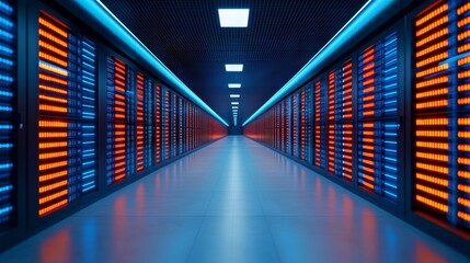 Obraz premium With copy space and secure encryption coding, data is encrypted and arranged dynamically and dramatically
