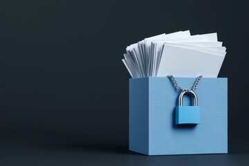 The security of data and privacy is ensured by chain and padlock locking of files