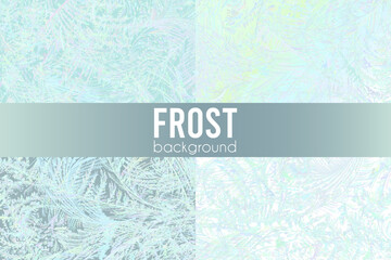 Frost ice window pattern, winter background, fresh cool hand drawn complicated graphic vector illustration