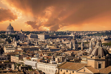Obraz premium view of Rome with St. Peter Basilica