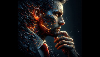 Creating a New Path in Business and Never Giving Up , New Technology , How to Make Money ,Smart , Cybersecurity , Superhero Businessman Facing Challenges ,Company Issues,  AI , 4K , Background