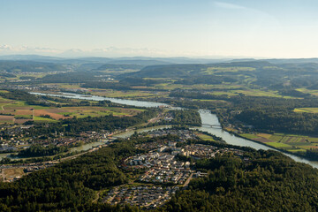 Obraz premium Schmittenau in Germany seen from a small plane