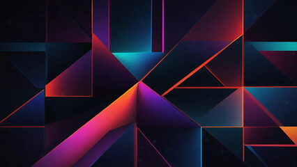 Geometric neon fractal wallpape