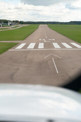 Runway at the local airfield in Aalen in Germany