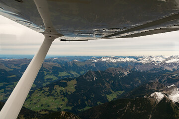 Incredible snow covered alpine panorama in the Vorarlberg region in Austria