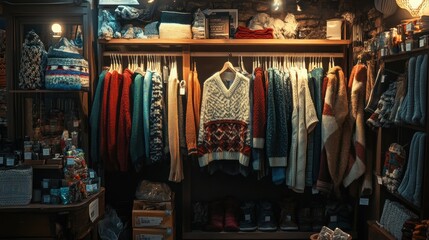 Cozy Knitwear Display