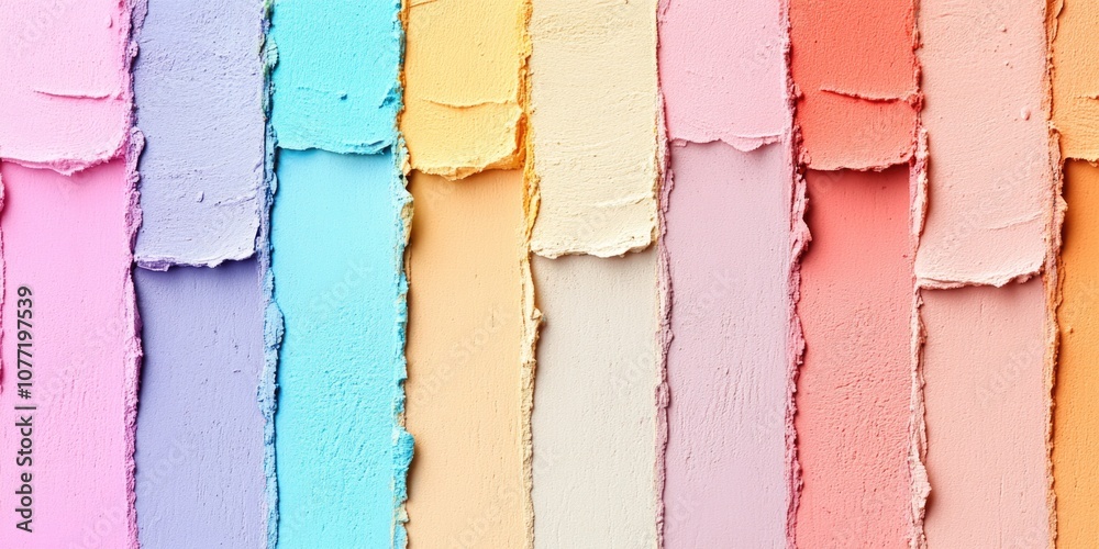 Poster a close-up view of a wall with various colors of paint