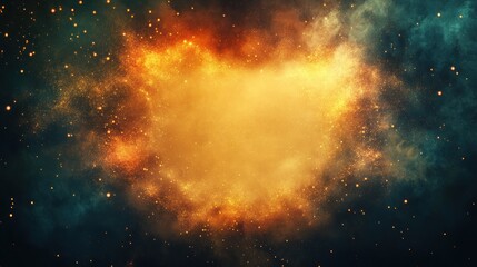 Fototapeta premium Cosmic Nebulae: A Colorful Burst