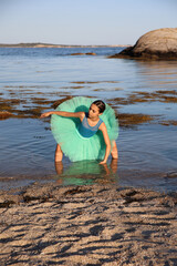 Ballet Dancer in the ocean water