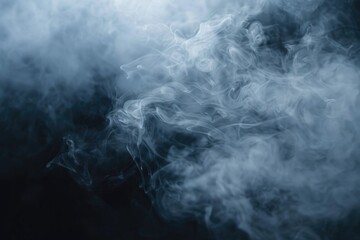 A close-up shot of thick smoke on a black background, ideal for representing mystery or suspense
