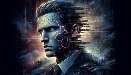 Creating a New Path in Business and Never Giving Up , New Technology , How to Make Money ,Smart , Cybersecurity , Superhero Businessman Facing Challenges ,Company Issues,  AI , 4K , Background