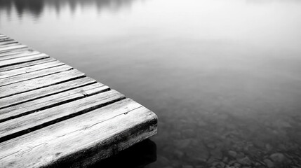 Fototapeta premium A wooden dock in the middle of a body of water