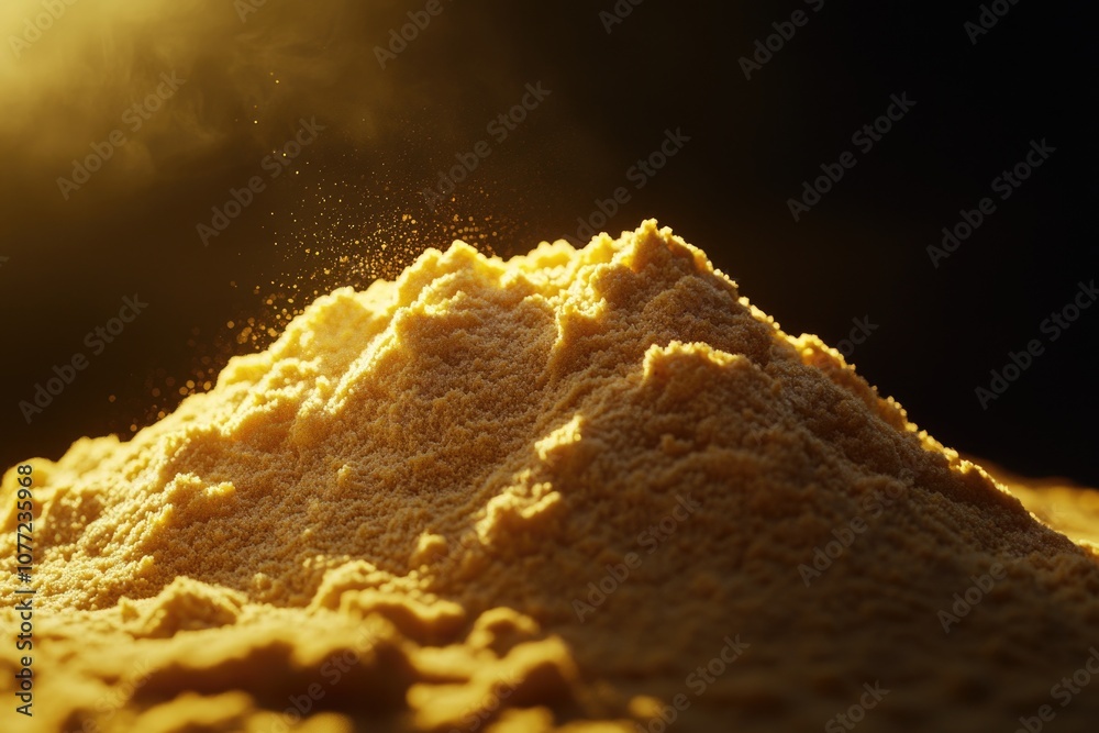 Poster A simple image of a pile of sand sitting on top of a table