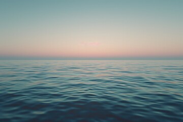 Fototapeta premium A serene ocean view taken from a boat during sunset