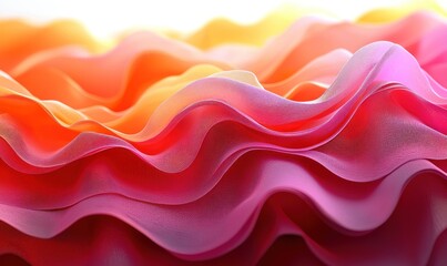 Obraz premium Abstract Wavy Pattern in Vibrant Red, Orange, and Pink Hues
