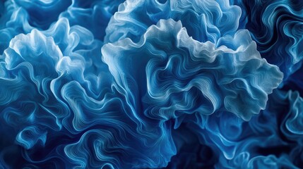 Obraz premium A close-up shot of a bunch of blue flowers