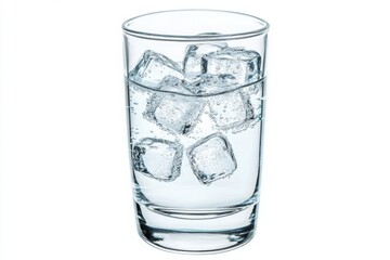 Effervescent soda water with bubbles on white background for refreshing beverage and drink designs