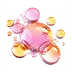 Colorful liquid bubbles