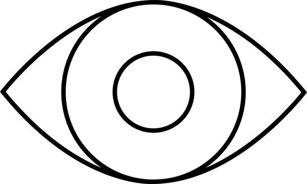 recommend clip art: Eye icon in line. Eyesight symbol vector for apps or website. Retina, cornea scan eye icons. Simple eyes silhouette see view vision sight look sign isolated on transparent background
