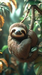 Obraz premium Playful 3D wildlife character collection