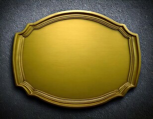 blank gold plaque award medal frame design asset with room for copy or text