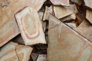 Natural Layered Stone Featuring Unique Patterns and Textures That Enhance Aesthetics