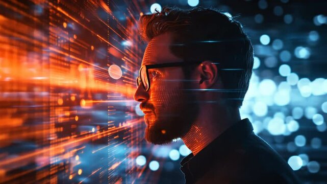 A data scientist working on advanced AI-powered analytics tools to develop predictive data models, enhancing business intelligence strategies