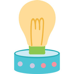 Idea lamp vector light bulb icon solution symbol