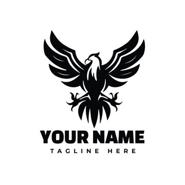 Creative flying phoenix abstract egol logo Royalty