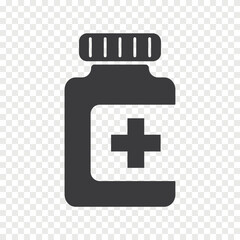 Fototapeta premium medical bottle silhouette illustration