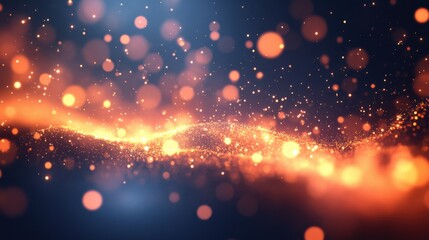 Obraz premium Glittering Abstract Light Sparks on a Dark Background