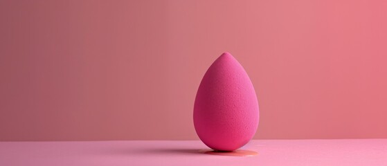 Fototapeta premium Beauty blender with foundation, ready for makeup application, showcasing flawless beauty