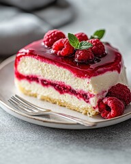 Raspberry Cheesecake Slice	