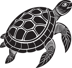 Obraz premium Turtle silhouette vector art file illustration .