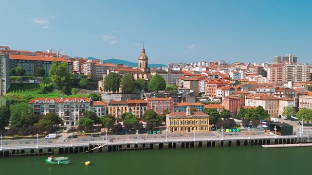 Vizcaya bridge in the Biscay province, Bilbao, Basque country, Spain