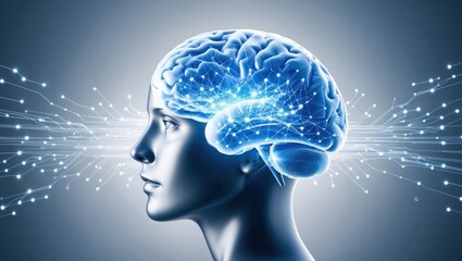 Obraz premium The impact of artificial intelligence on the human brain