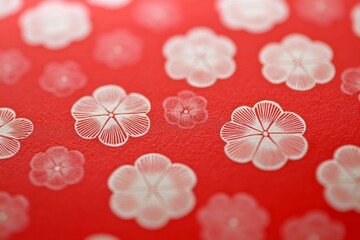 a minimal pattern of japanese washi paper, red.