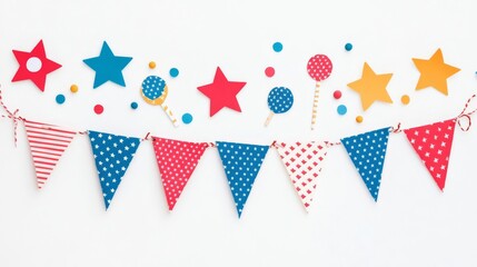 Obraz premium Colorful paper decorations for festive occasions.